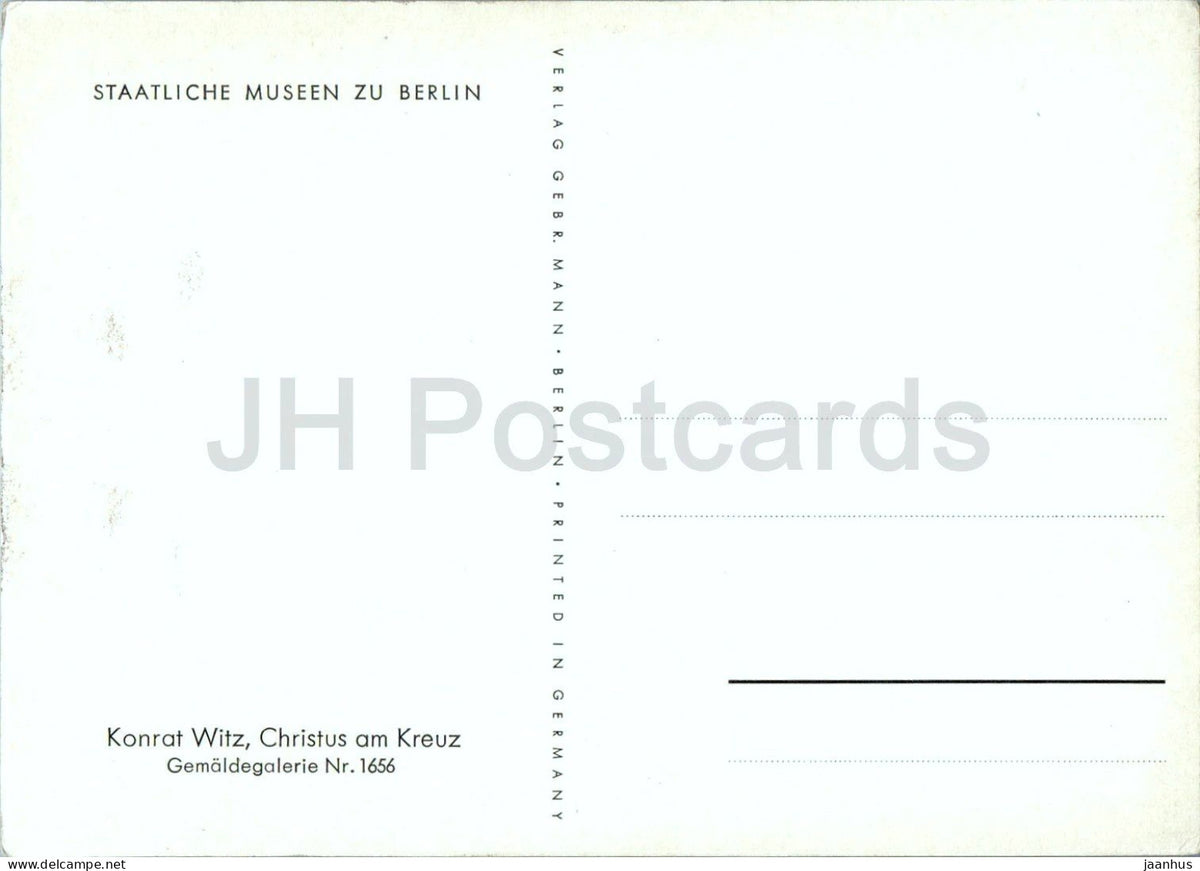 painting by Konrat Witz - Christ on the Cross - Christus am Kreuz - German art - Germany - unused