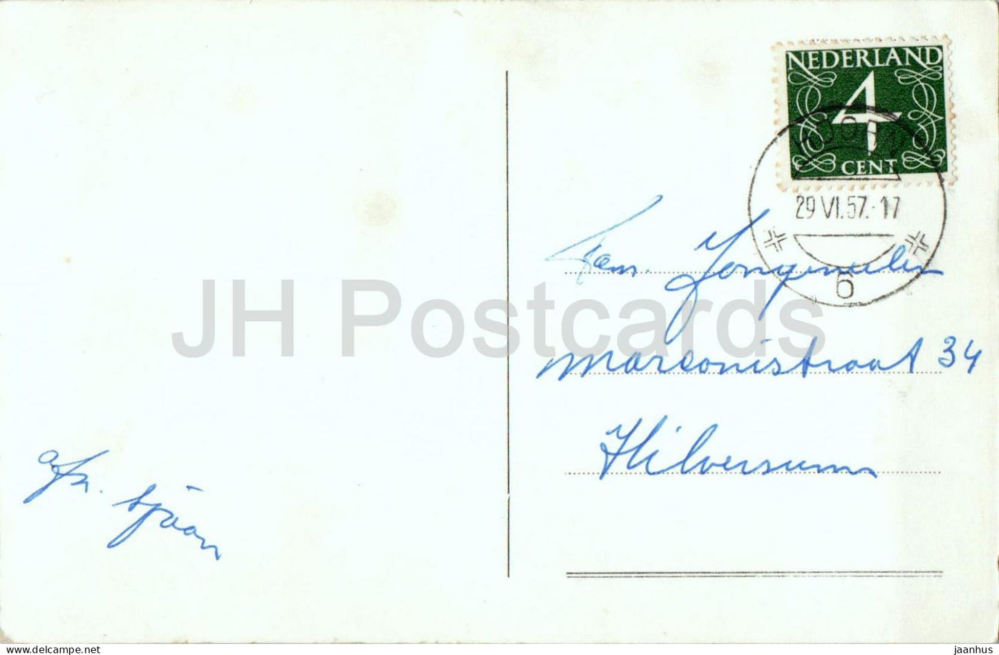 Grüße aus Hoorn - Grüße - Stadttor - Multiansicht - alte Postkarte - 1957 - Niederlande - gebraucht