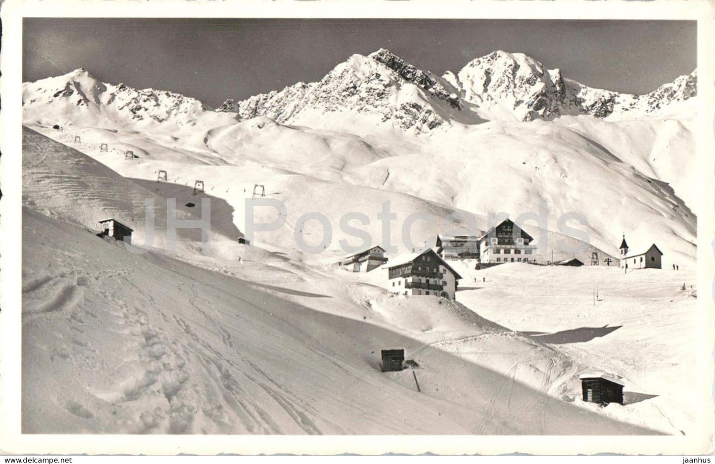 Ski- u. Sonnenparadies Hochsolden 2070 m - Otztaler Alpen - Tirol - old postcard - 1955 - Austria - used - JH Postcards