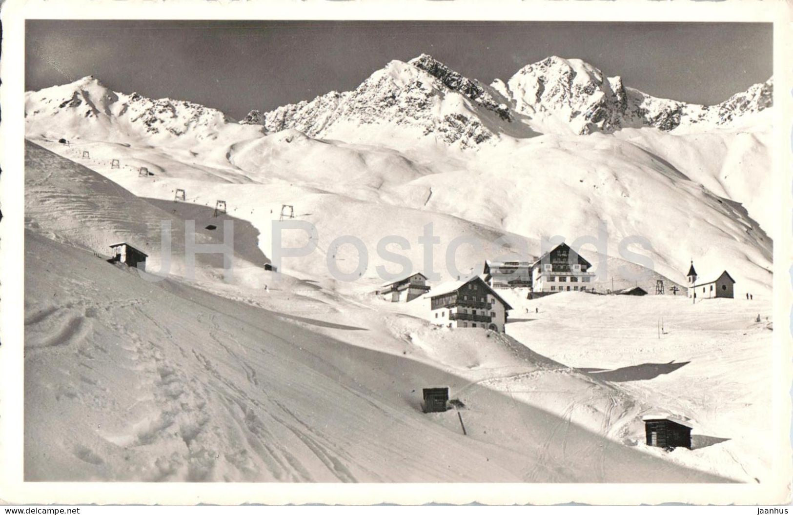 Ski- u. Sonnenparadies Hochsolden 2070 m - Otztaler Alpen - Tirol - old postcard - 1955 - Austria - used - JH Postcards