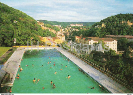 Karlovy Vary - Koupaliste Thermal - Swimming pool - Czech Republic - Czechoslovakia - unused - JH Postcards