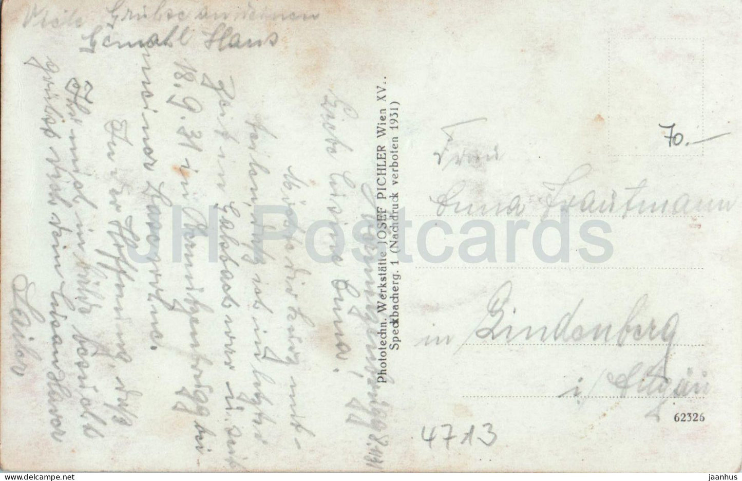 Institut Zeileis Gallspach - Fritz und Valentin Zeileis - 62326 - carte postale ancienne - 1931 - Autriche - utilisé 