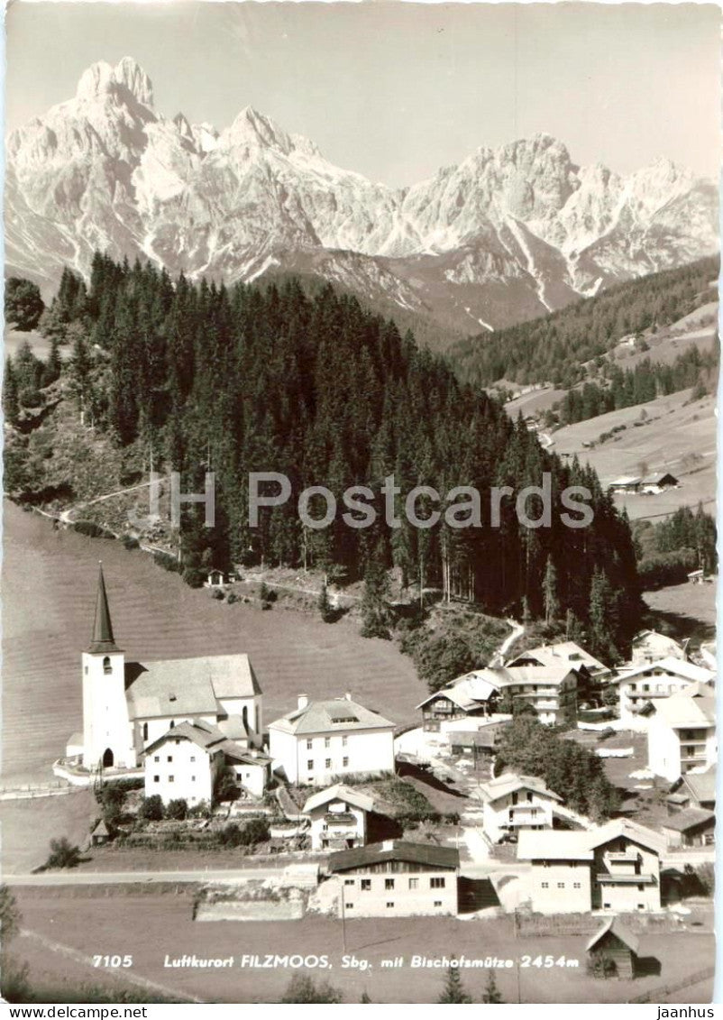 Luftkurort Filzmoos - Sbg. mit Bischofsmutze 2454 m - village - mountain - 7105 - old postcard - Austria - unused - JH Postcards
