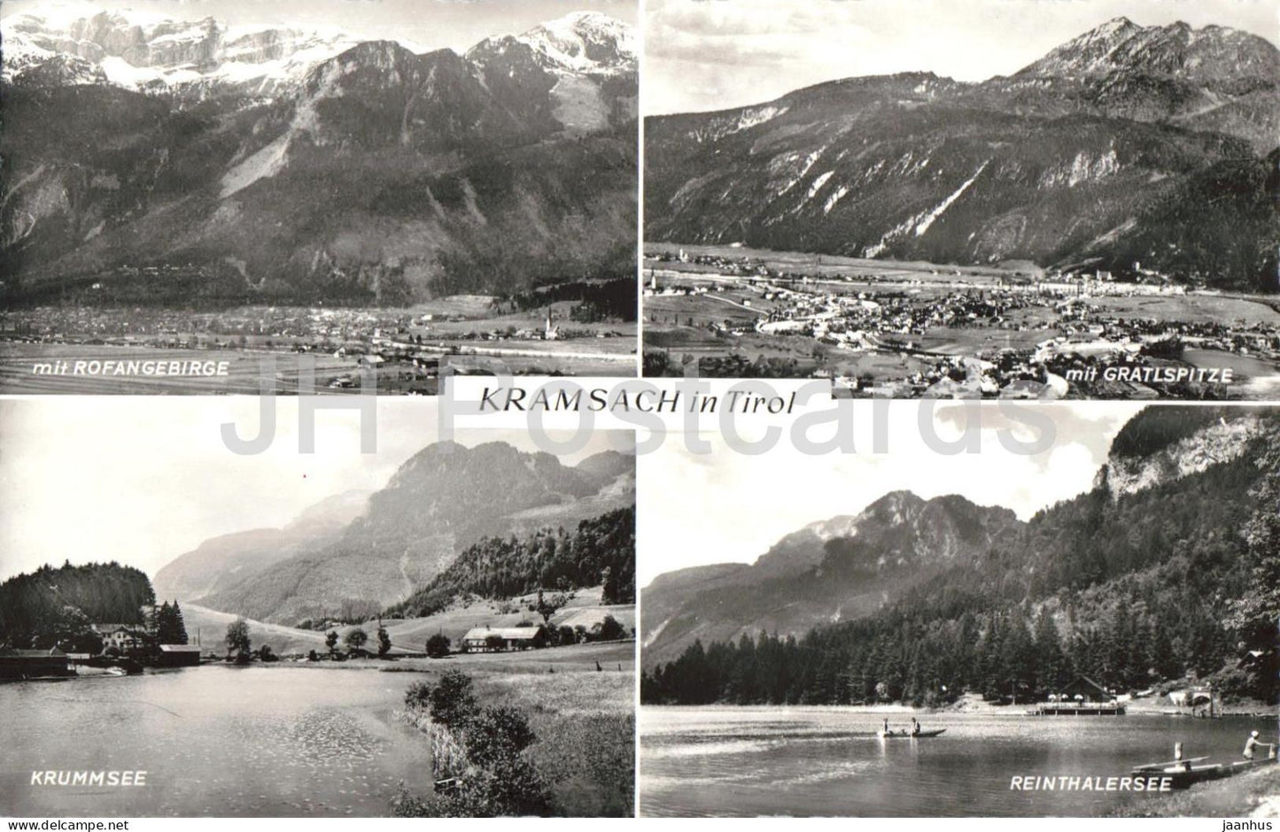 Kramsach in Tirol - Rofangebirge - Gratlspitze - Krummsee - Reinthalersee - multiview - 6771 - Austria - unused - JH Postcards