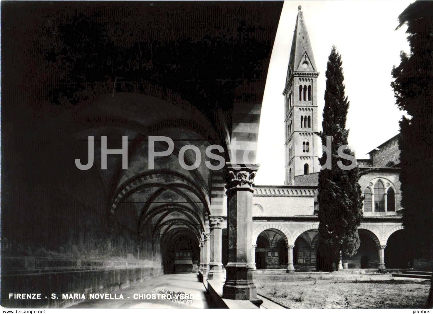Firenze - Florence - S. Maria Novella - Chiostro Verde - cloister - old postcard - 421 - Italy - unused - JH Postcards