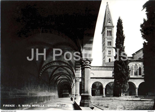 Firenze - Florence - S. Maria Novella - Chiostro Verde - cloister - old postcard - 421 - Italy - unused - JH Postcards