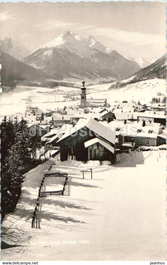 Fulpmes 940 m - Stubai Tirol - winter village - alpine valley - mountains - 1963 - Austria - used - JH Postcards