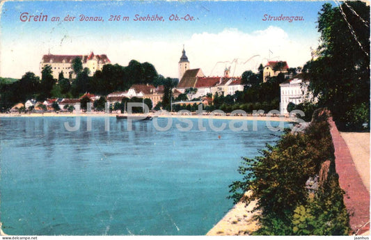 Grein an der Donau 216 m Seehohe - Strudengau - 18220 - old postcard - 1915 - Austria - used - JH Postcards
