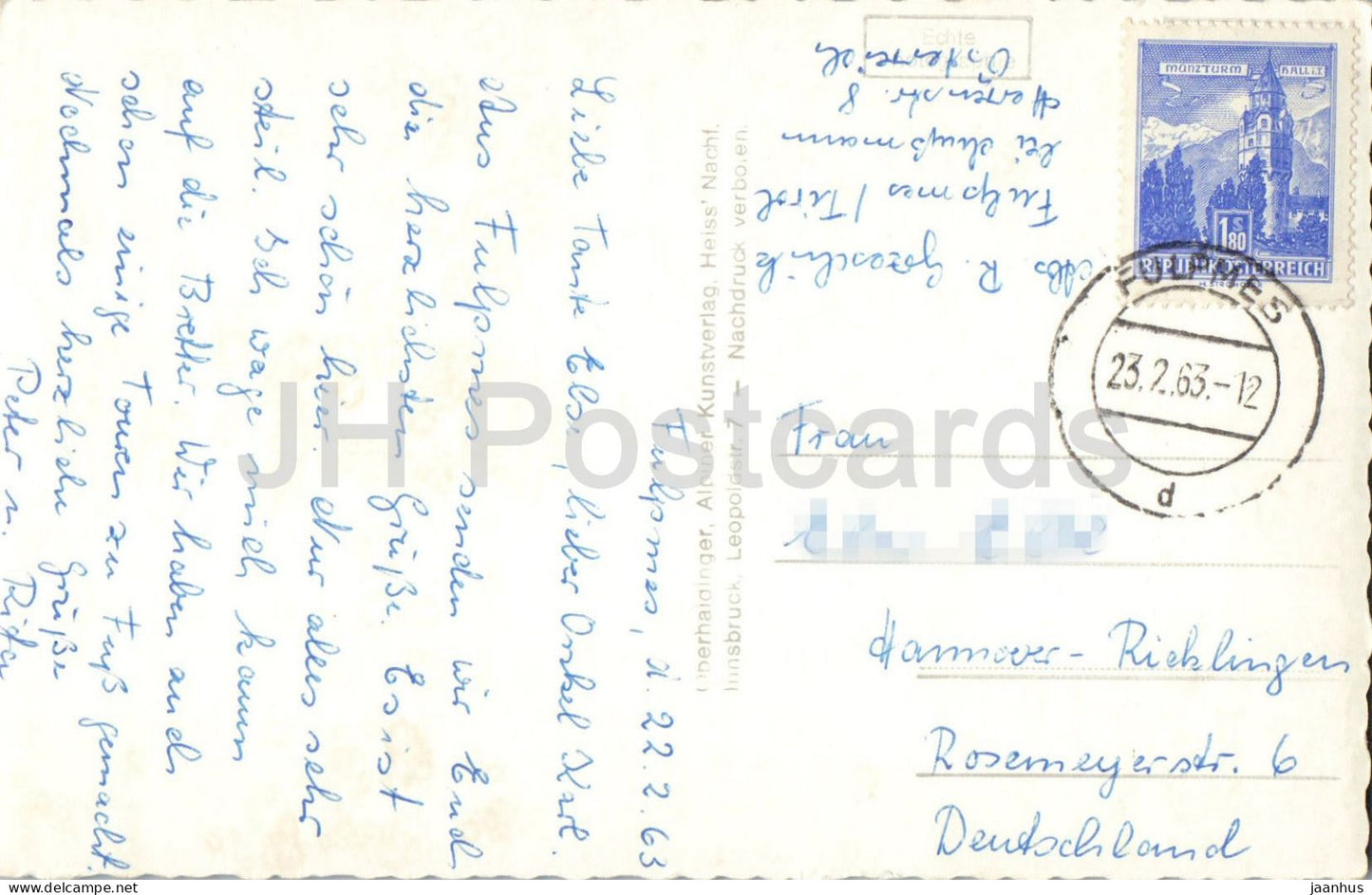 Fulpmes 940 m - Stubai Tirol - village d'hiver - vallée alpine - montagnes - 1963 - Autriche - occasion 