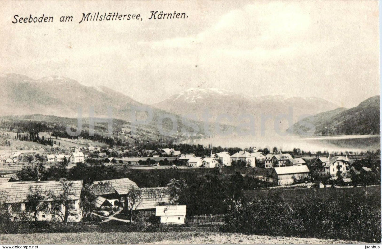 Seeboden am Millstattersee - Karnten - mountains - village - 9588 - old postcard - 1920 - Austria - used - JH Postcards