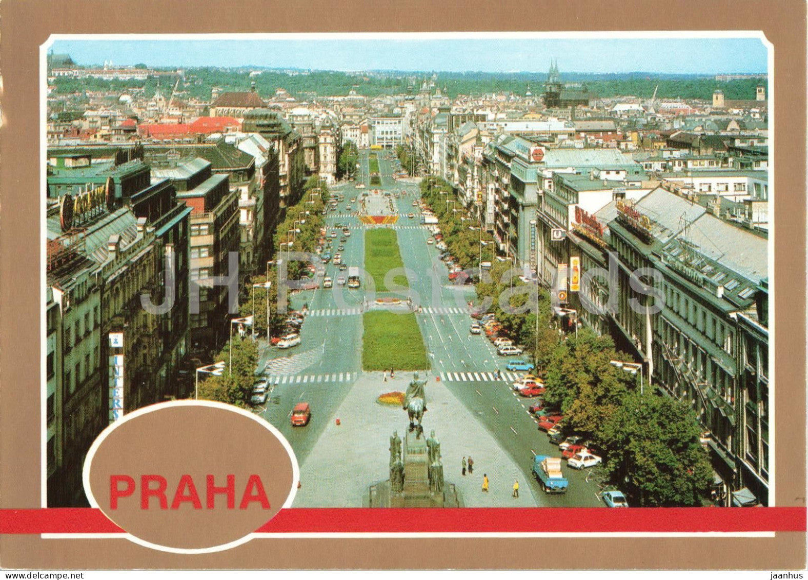 Praha - Prague - Vaclavske namesti - Wenceslas Square - city panorama - Czech Republic - Czechoslovakia - unused - JH Postcards