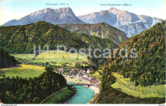 Tamischbachturm 2034 m und Almmauer 1738 m - 18910 - old postcard - 1921 - Austria - unused - JH Postcards