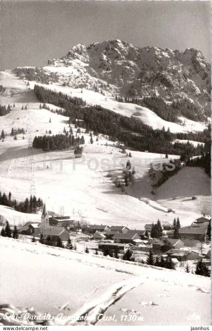 Jungholz i. Tirol 1130 m mit Sorgschrofen - Schi Abfahrt - ski resort - 1377 - Austria - unused - JH Postcards