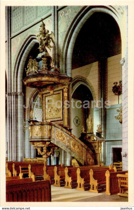 Uppsala Domkyrka - Prediktstolen - The Pulpit - interior - cathedral - 2080 - Sweden - unused - JH Postcards