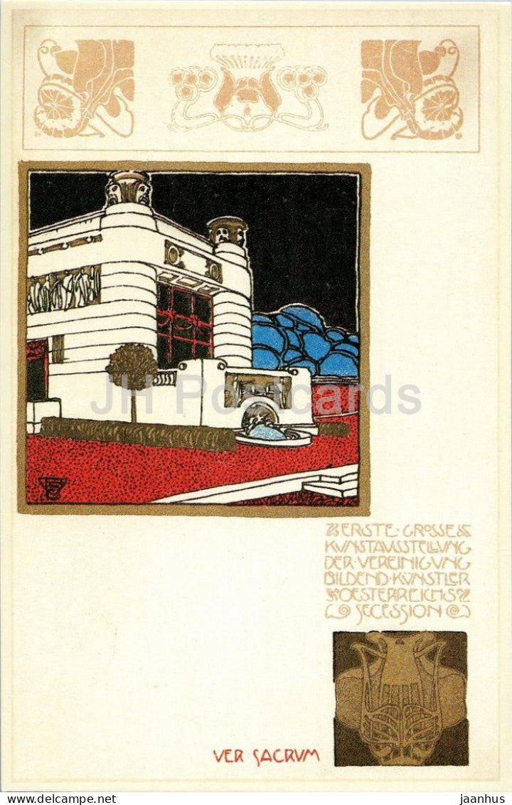 illustration  by Koloman Moser - Joseph Maria Olbrich - REPRODUCTION - art noveau - Austrian art - Austria - unused - JH Postcards