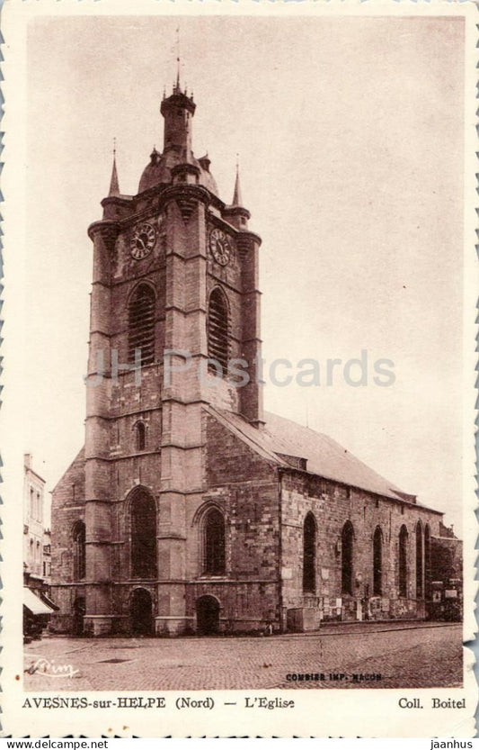 Avesnes sur Helpe - Nord - L’Eglise - Church - old postcard - 1941 - France - unused - JH Postcards