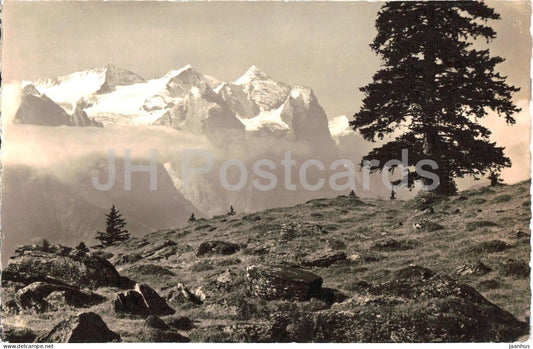 Hasliberg Magisalp Wetterhorner - mountains - Alps - 12524 - old postcard - 1949 - Switzerland - used - JH Postcards