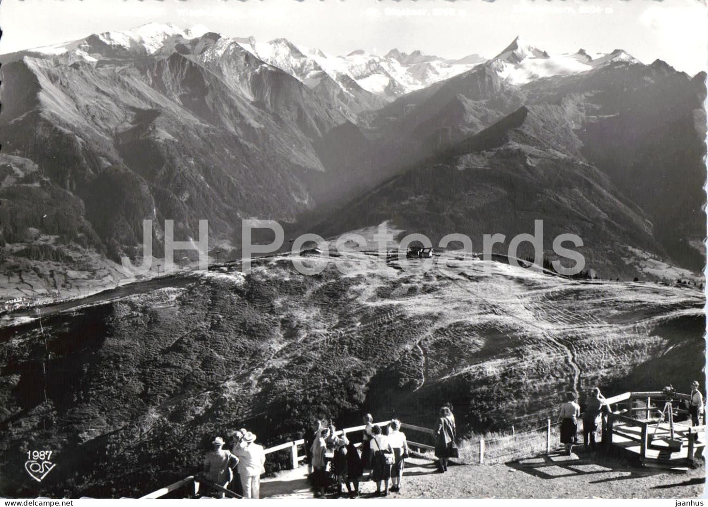 Panorama von der Schmittenhohe 1968 m - Zell am See - panorama - mountains - 1987 - old postcard - Austria - unused - JH Postcards