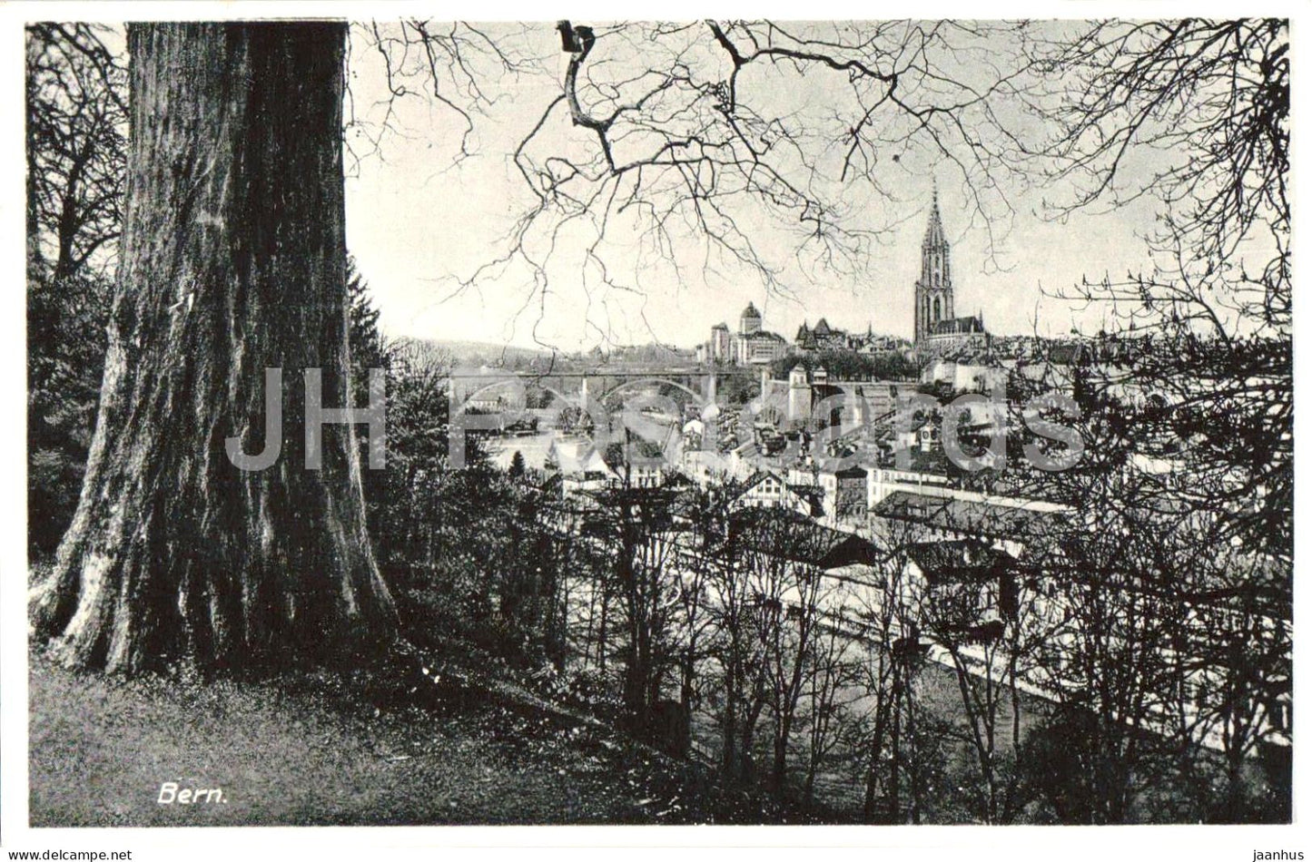 Bern - Stadtansicht mit Munster und Brucken - general view - Kaiser & Co. - old postcard - 1933 - Switzerland - used - JH Postcards