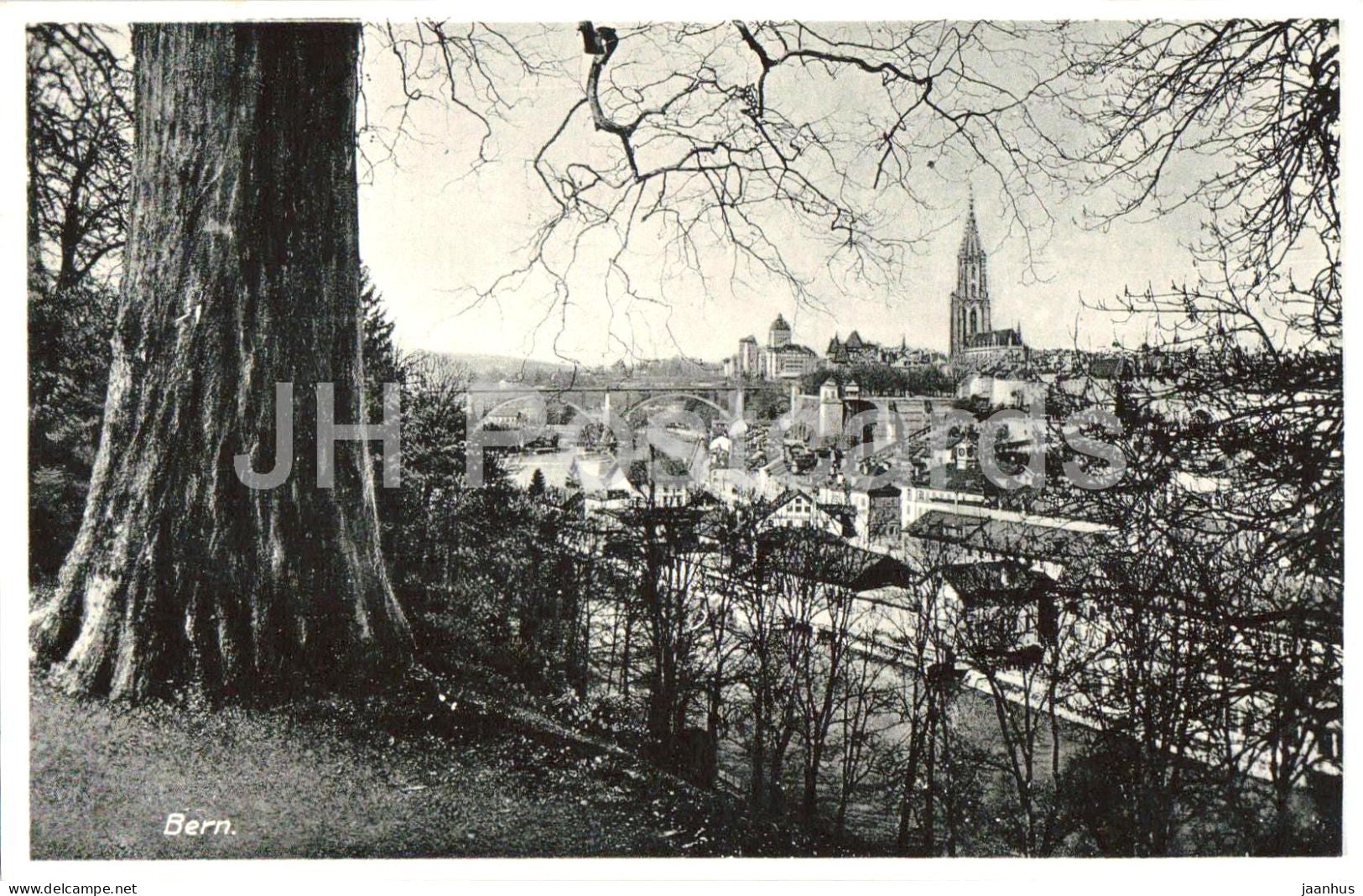 Bern - Stadtansicht mit Munster und Brucken - general view - Kaiser & Co. - old postcard - 1933 - Switzerland - used - JH Postcards