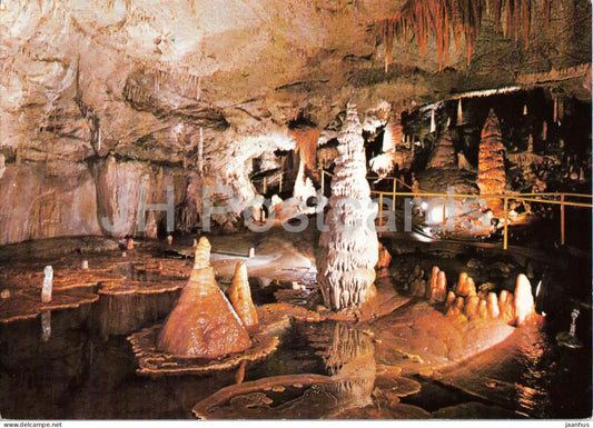 Demanovska Cave of Freedom - Jaskinia - cave interior stalactites stalagmites - Slovakia - Czechoslovakia - unused - JH Postcards