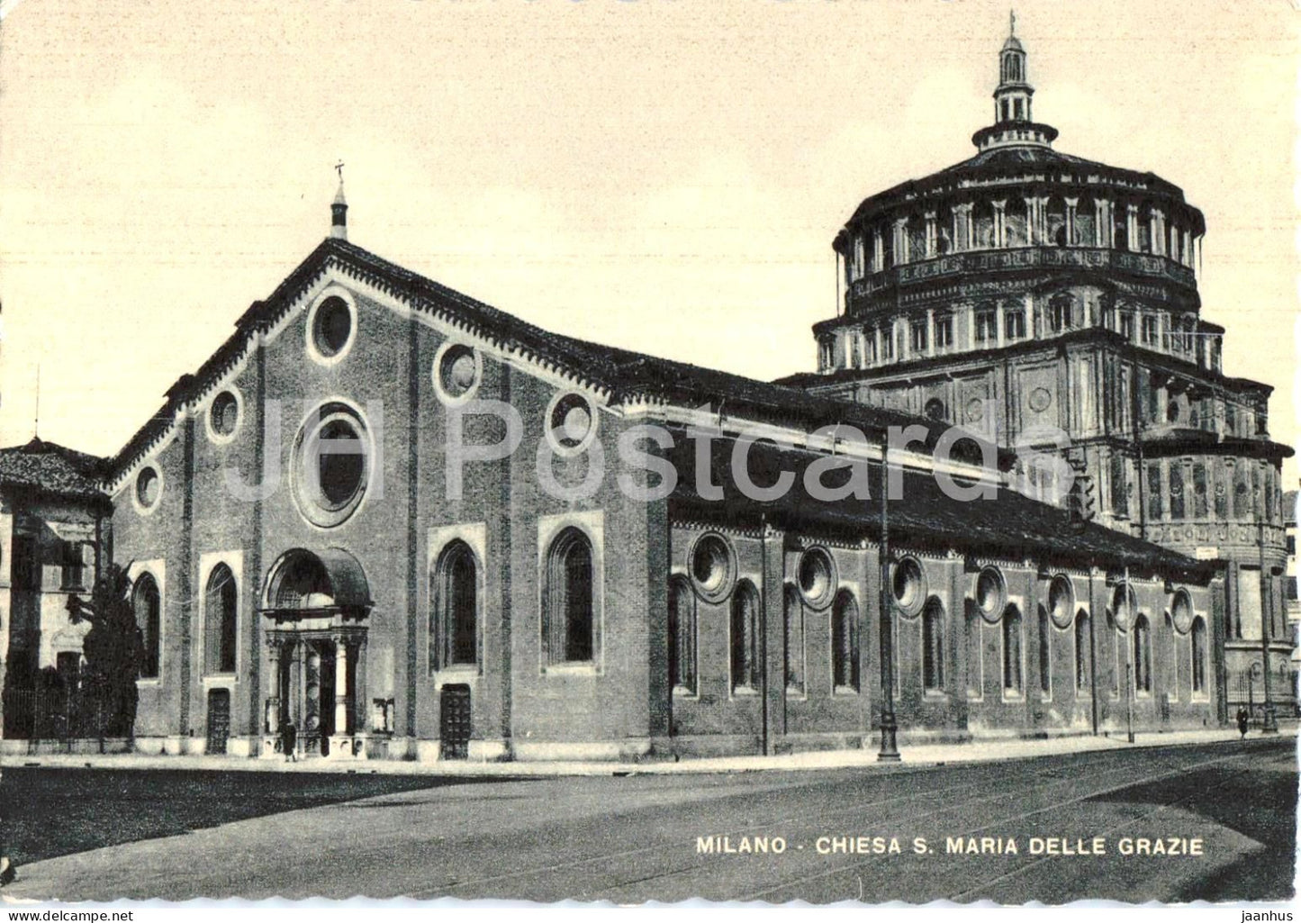Milano - Milan - Chiesa di Santa Maria delle Grazie - church - architecture - old postcard - Italy - unused - JH Postcards