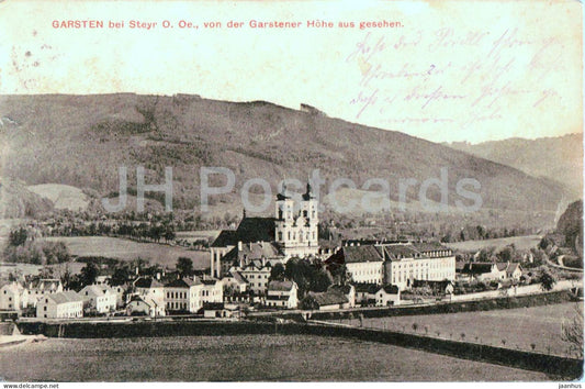 Garsten bei Steyr von der Garstener Hohe aus gesehen - old postcard - 1916 - Austria - used - JH Postcards
