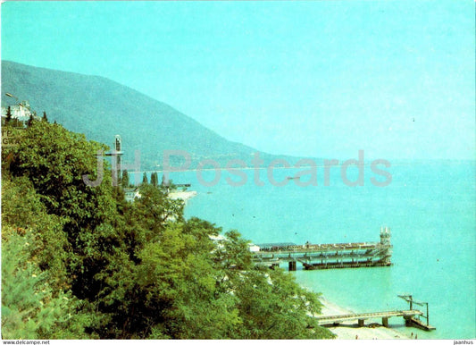 Gagra - view at the town - Abkhazia - 1989 - Georgia USSR - unused - JH Postcards