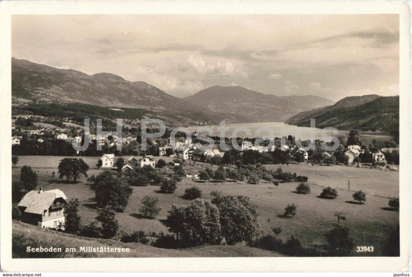 Seeboden am Millstattersee - lake - village - mountains - 33943 - 1936 - Austria  used - JH Postcards