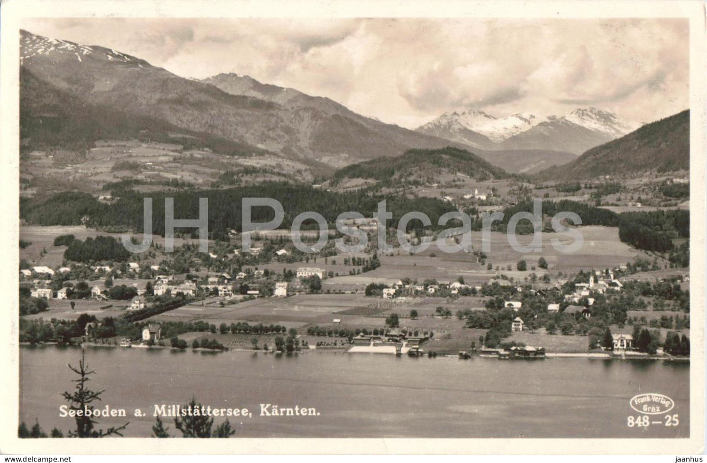 Seeboden am Millstattersee - Karnten - lake - village - mountains - 848-25 - 1931 - Austria - used - JH Postcards