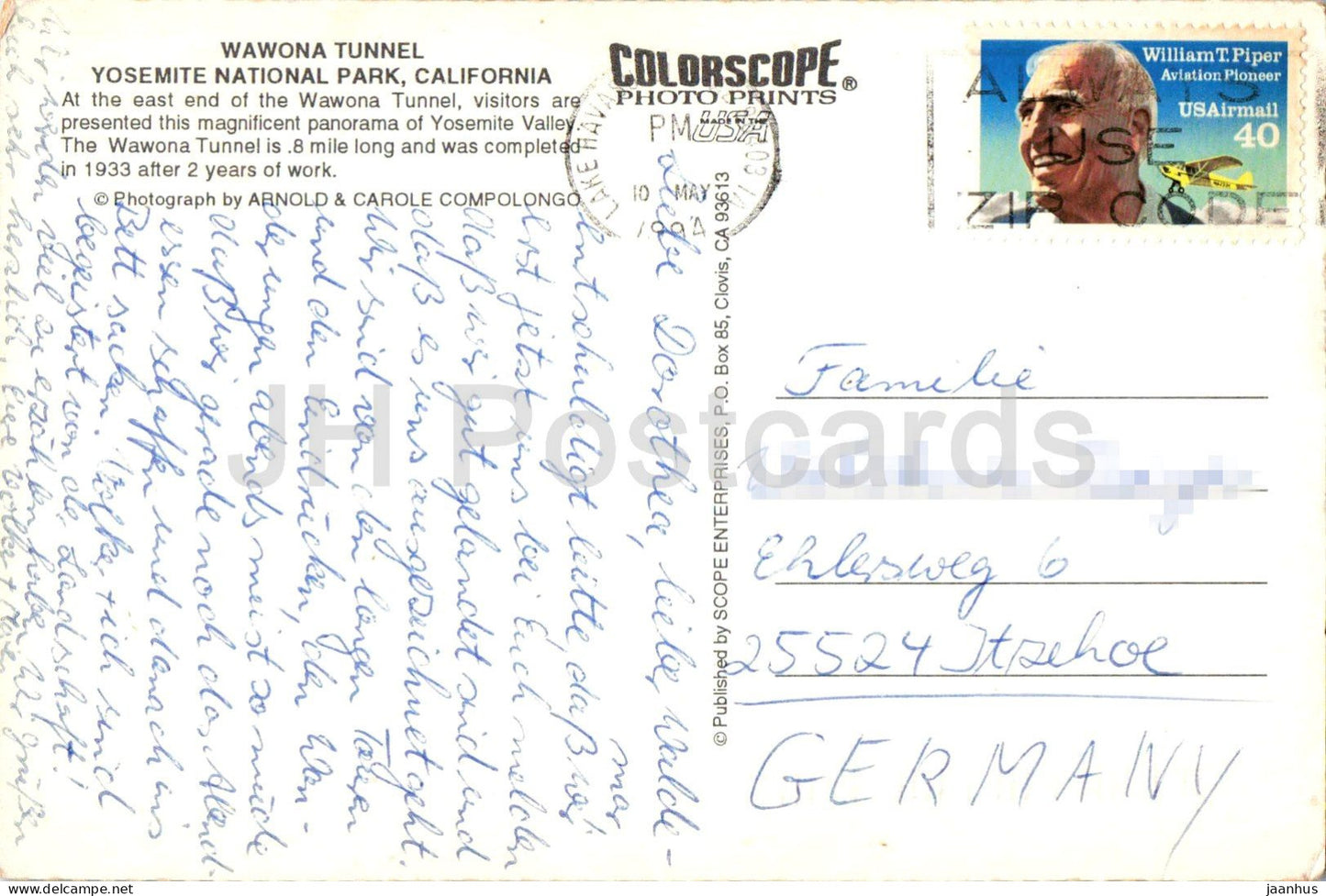 Yosemite National Park - Wawona Tunnel - California - car - 1994 - USA - used