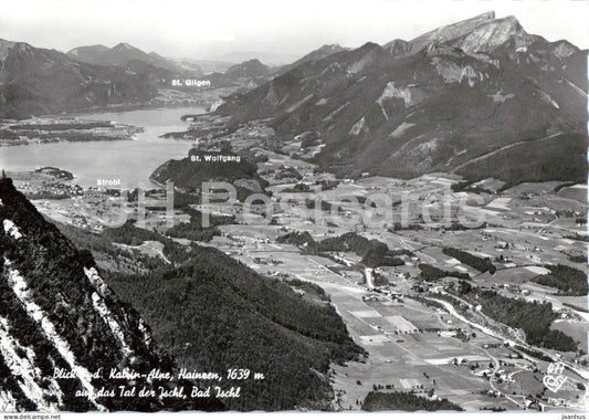 Blick von der Katrin Alpe Hainzen 1639 m auf das Tal der Ischl - Bad Ischl - 477 - old postcard - Austria - unused - JH Postcards
