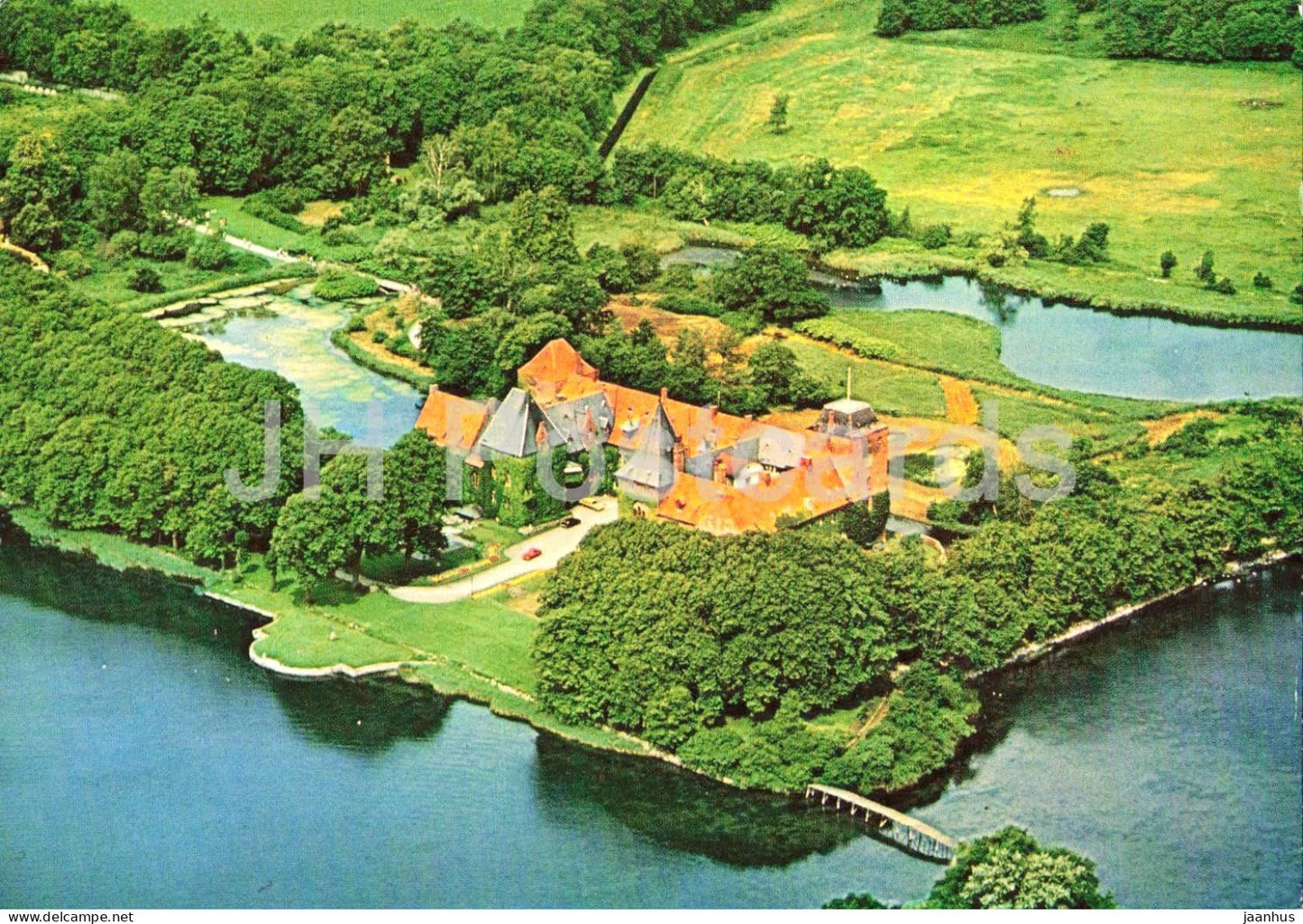 Aalholm Slot - Alholm - Nysted - aerial view - castle - Denmark - unused - JH Postcards