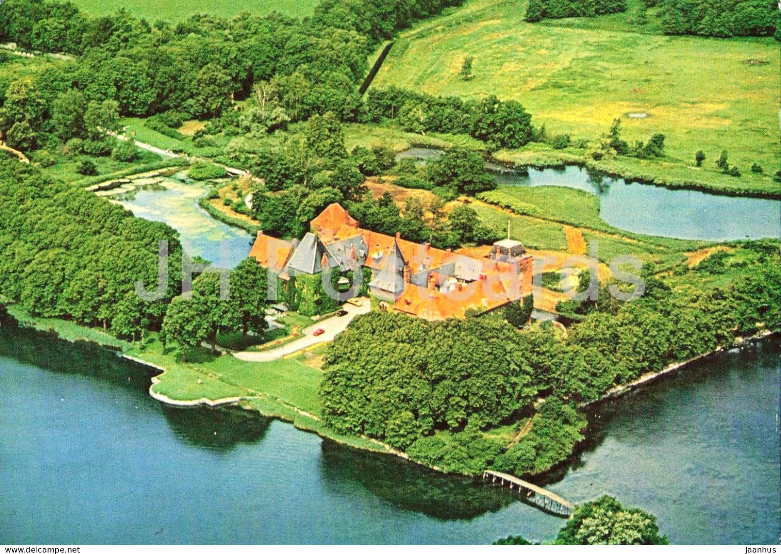 Aalholm Slot - Alholm - Nysted - aerial view - castle - Denmark - unused - JH Postcards