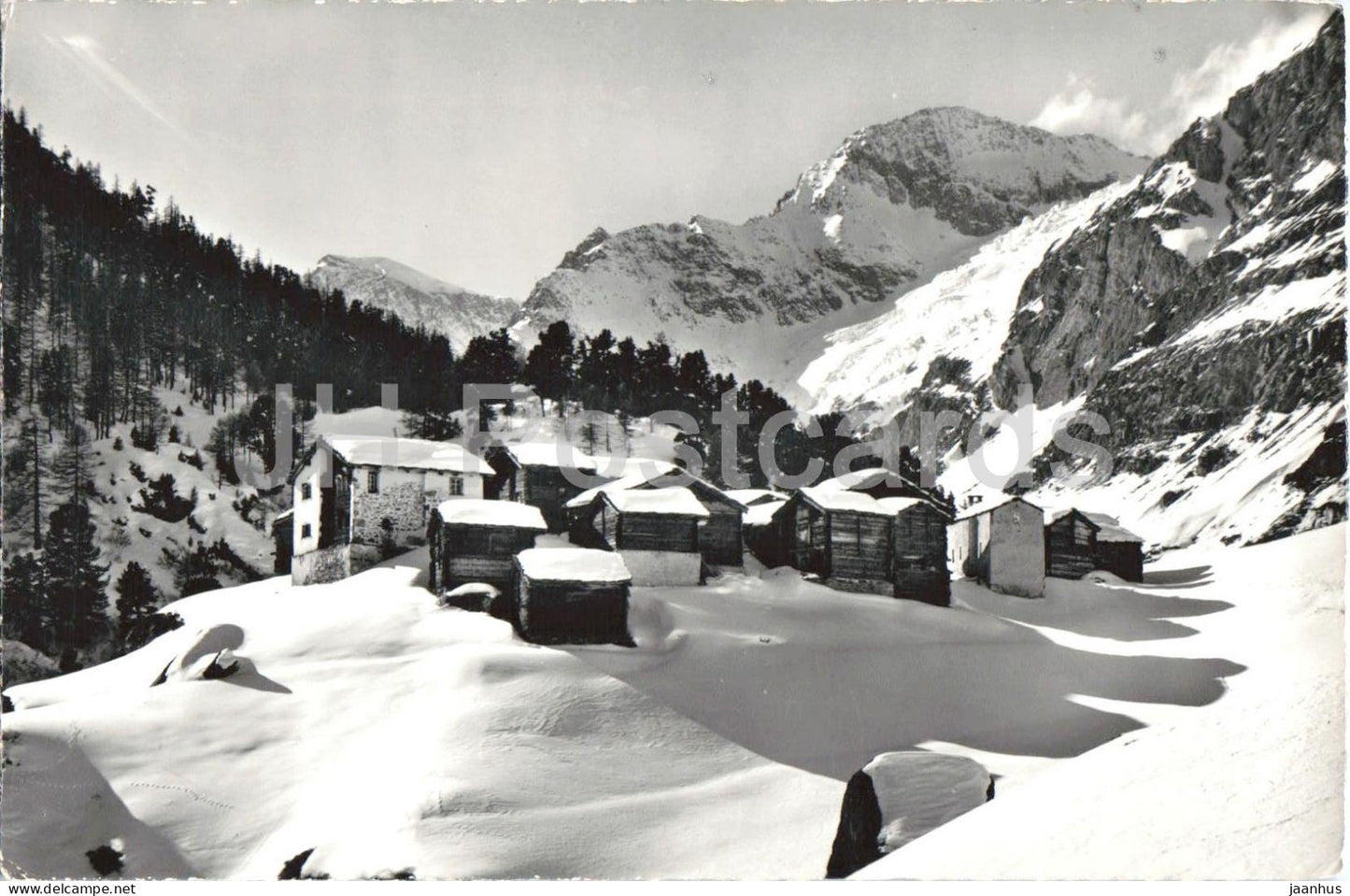 Zmutt bei Zermatt - alpine village - Alps - mountains - 8414 - 1967 - Switzerland - used - JH Postcards