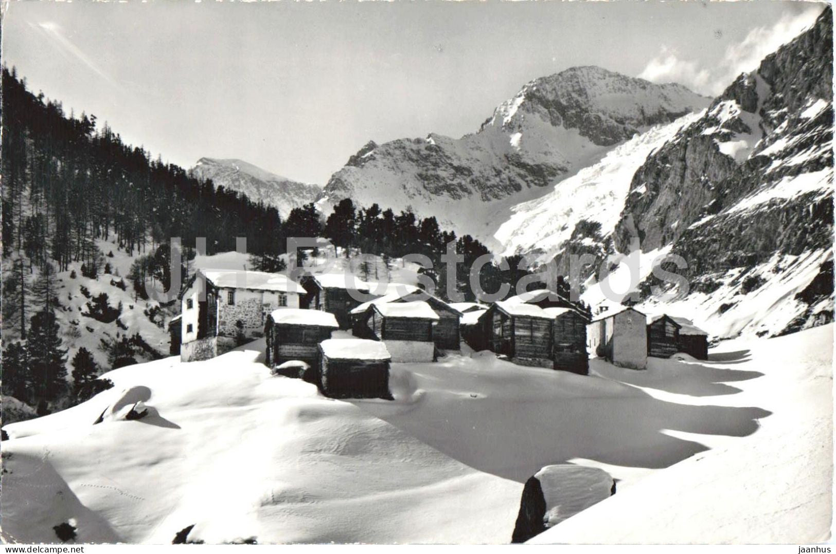 Zmutt bei Zermatt - alpine village - Alps - mountains - 8414 - 1967 - Switzerland - used - JH Postcards