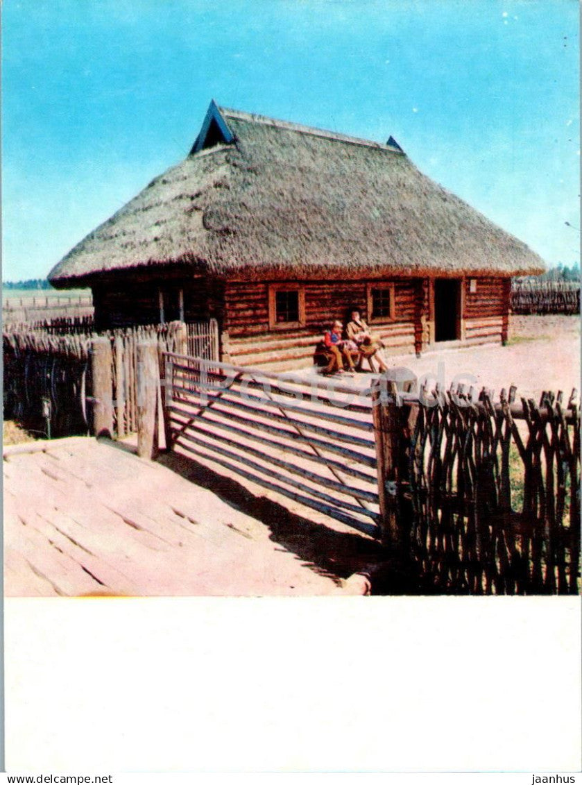 Open air Ethnographic Museum of Lithuania - A hut - Aukstaitija - 1979 - Lithuania USSR - unused - JH Postcards