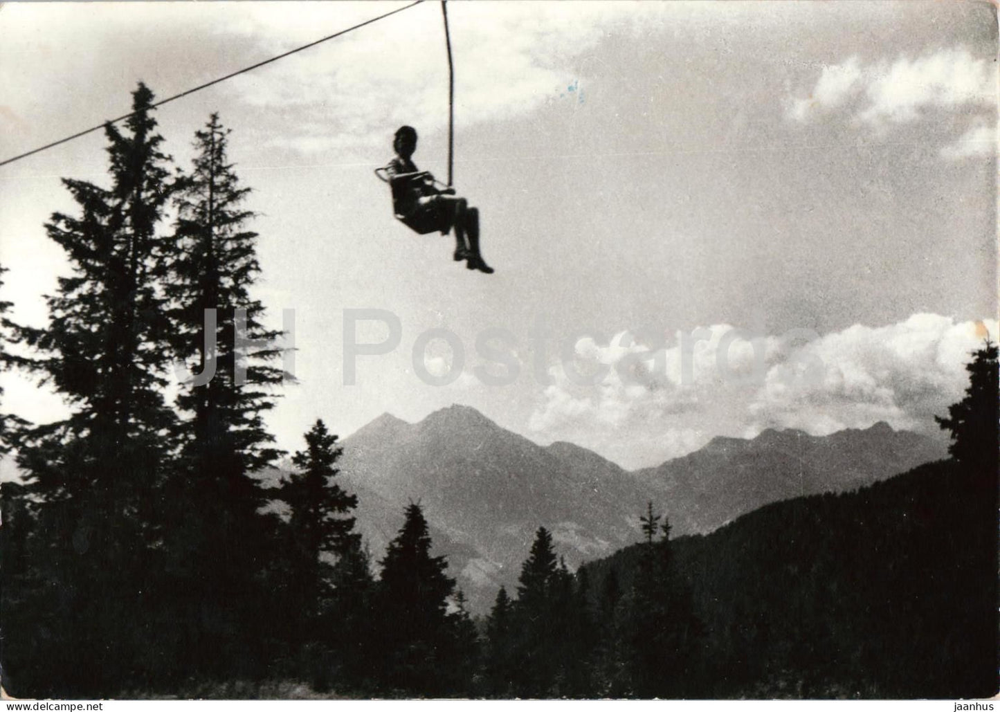 Seggiovia S. Vigilio presso Merano - Ski Lift St. Vigil near Merano - mountains - Alps 17 old postcard - Italy - unused - JH Postcards