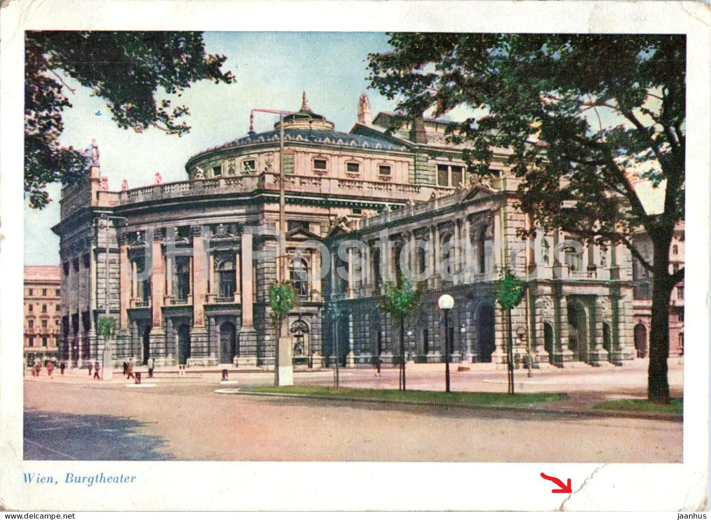 Wien - Vienna - Burgtheater - theatre - 2744 - old postcard - 1951 - Austria - used - JH Postcards