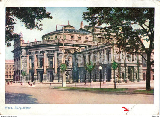 Wien - Vienna - Burgtheater - theatre - 2744 - old postcard - 1951 - Austria - used - JH Postcards