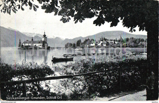 Salzkammergut - Gmunden - Schloss Ort - castle - Hochland - old postcard - 1931 - Austria - used - JH Postcards
