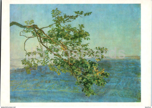 painting by A. Ivanov - The Branch - Russian art - 1985 - Russia USSR - unused - JH Postcards