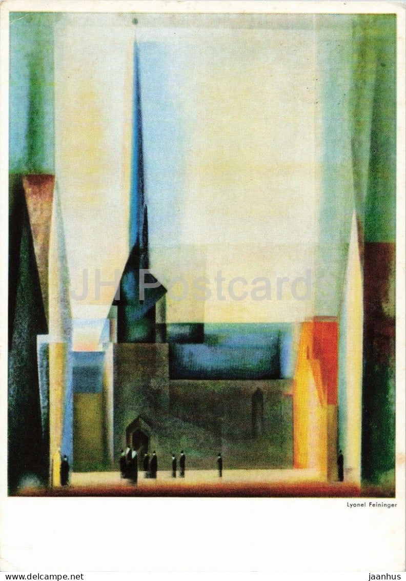 painting by Lyonel Feininger - Gelmeroda IX - German art - 484 - 1961 - Germany - used - JH Postcards
