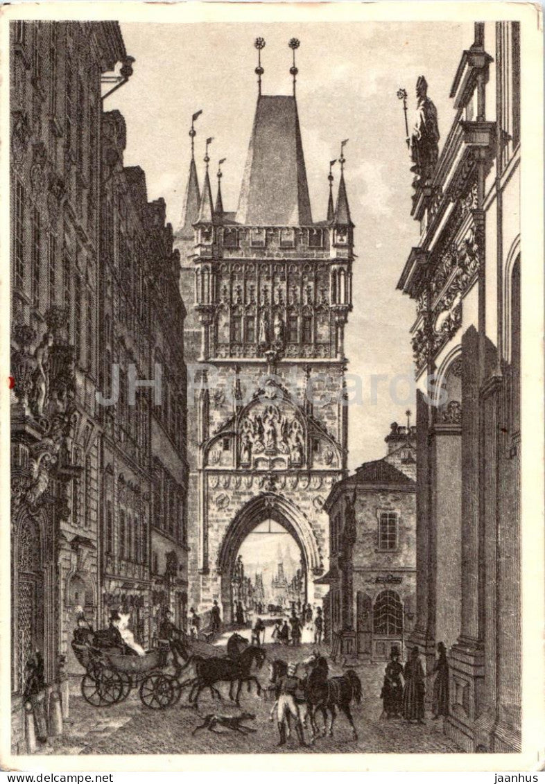 Praha - Prague - Staromestska mostecka vez - Bridge Tower - V. Morstadt - Czech Republic - Czechoslovakia - unused - JH Postcards