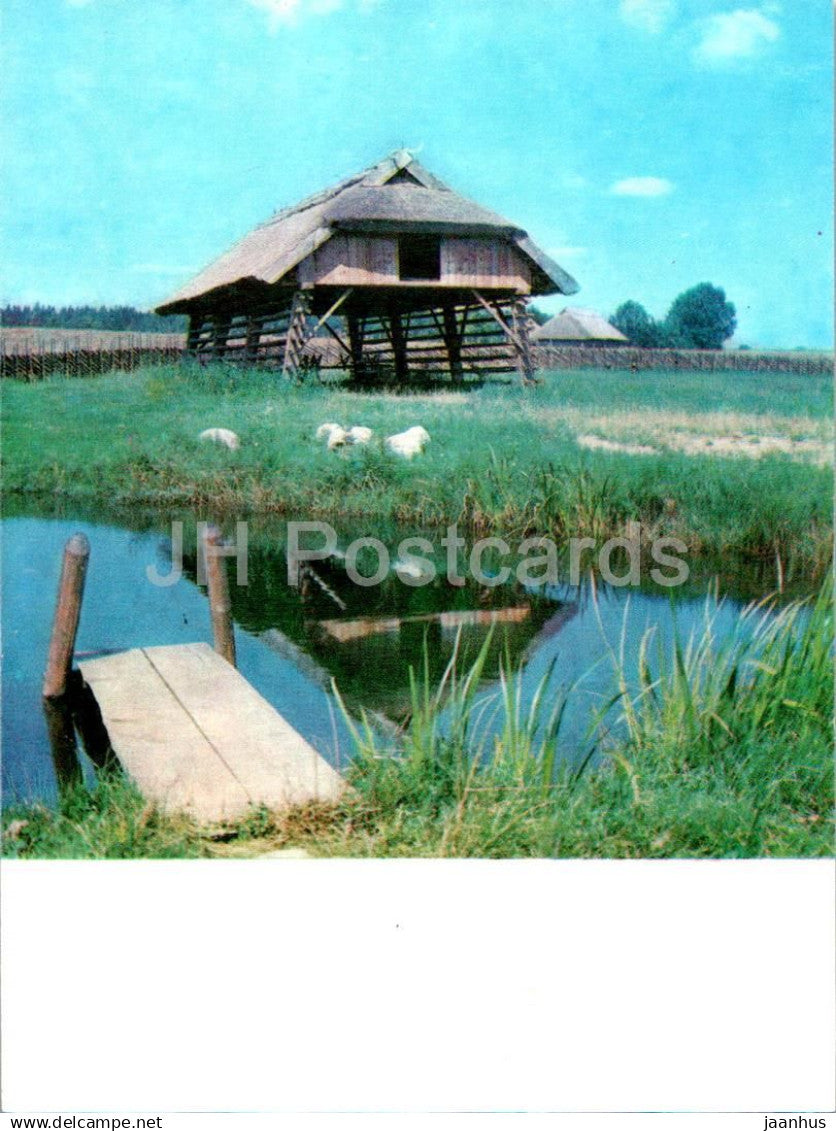 Open air Ethnographic Museum of Lithuania - Hayloft from Zemaitija - 1979 - Lithuania USSR - unused - JH Postcards