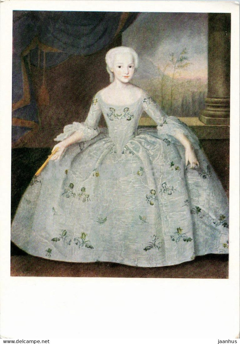 painting by Ivan Vishnyakov - Portrait of Sarah-Eleanor Fermore - Russian art - 1966 - Russia USSR - unused - JH Postcards