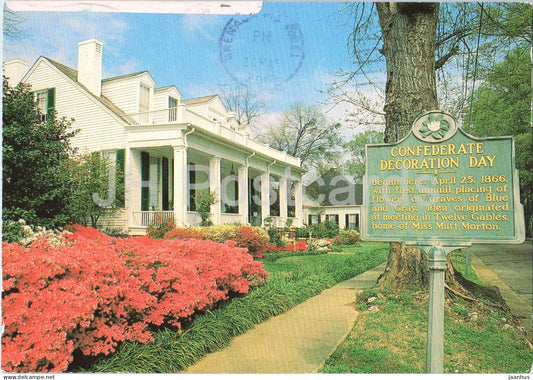 Twelve Gables - Confederate Decoration Day - Columbus Mississippi - 2001 - USA - used - JH Postcards