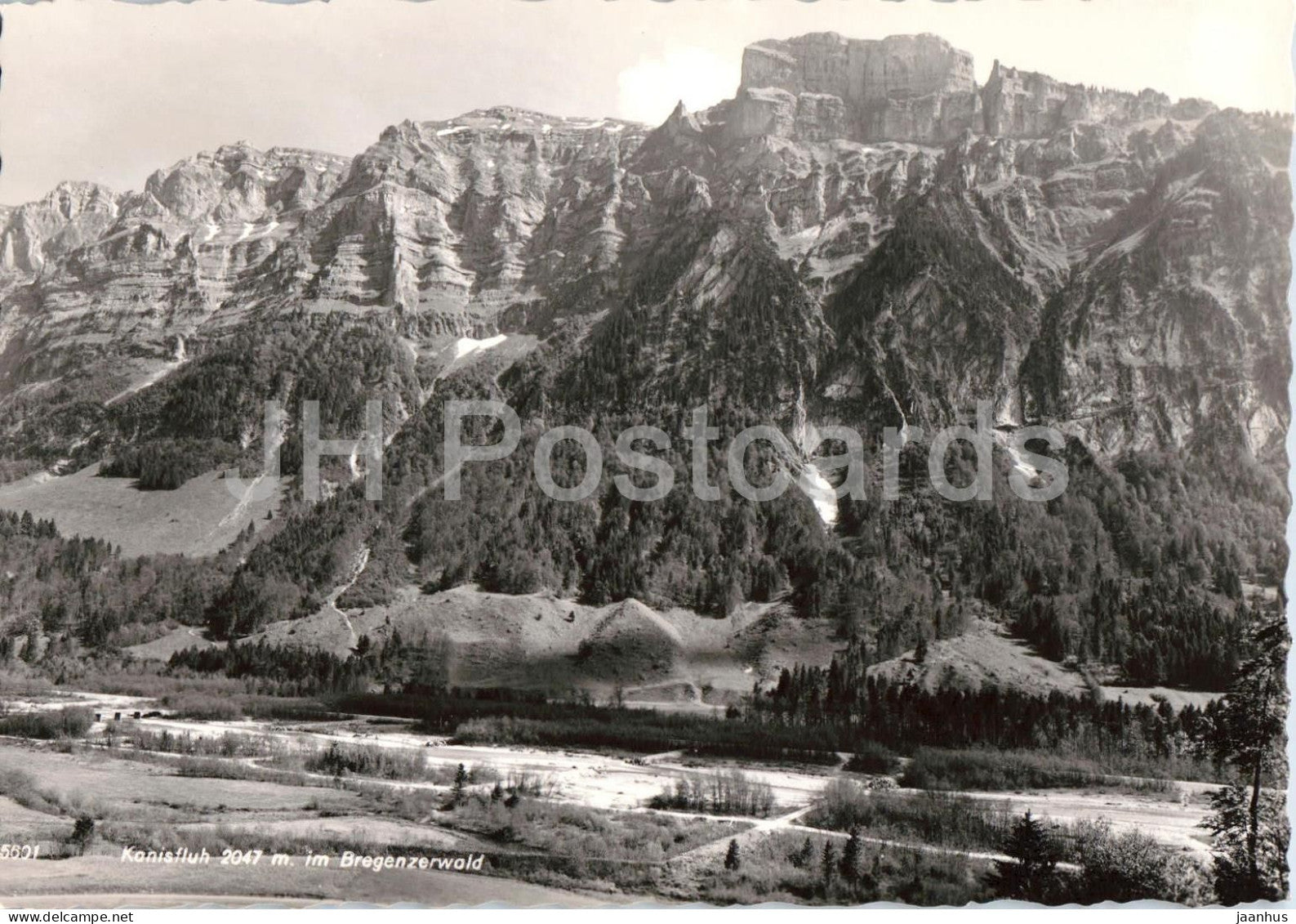 Kanisfluh 2047 m im Bregenzerwald - alpine valley - mountains - 5601 - old postcard - Austria - unused - JH Postcards