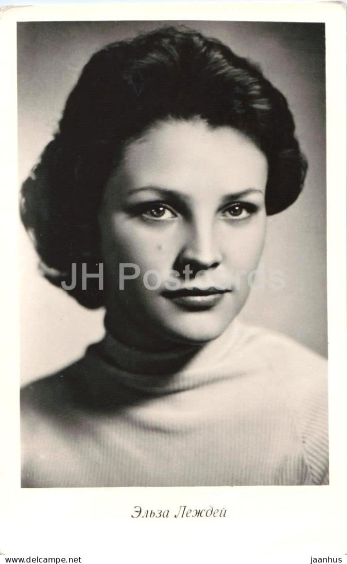 Elza Lezhdey - Soviet - Russian movie actress - 1961 - Russia USSR - unused - JH Postcards