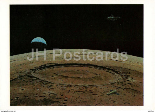 William K. Hartmann - High Rendezvous - space - Star Way of Humanity - 1989 - Russia USSR - unused - JH Postcards